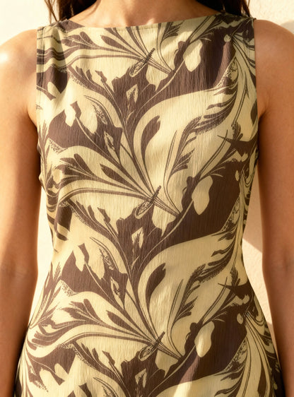 Vestido Suku Color Café