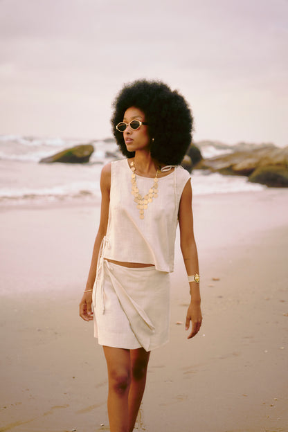 Falda Zuna Color Crema