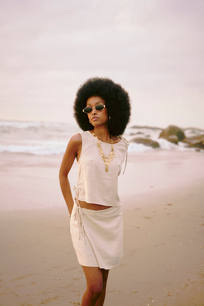 Falda Zuna Color Crema