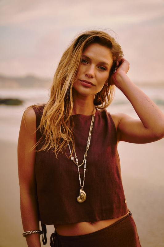 Polera Celine Color Café